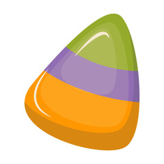 Illustration of Spooky Halloween Candy with Trendy Cartoon Design. Isolated on White Background.