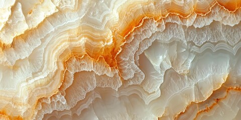 A close-up of translucent onyx stone with layered patterns