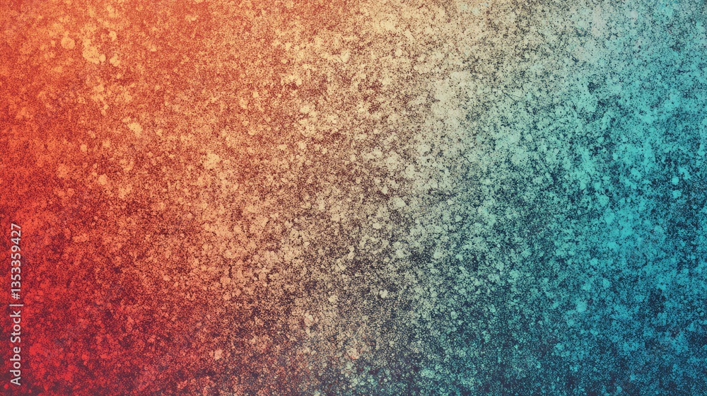 Poster abstract gradient texture blending warm orange and cool blue tones, creating a visually striking bac