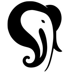 Elephant logo silhouette