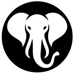 Elephant logo silhouette