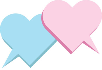heart chat gender reveal newborn element