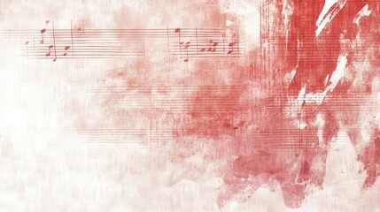 Digital Music Score on White Pastel Background