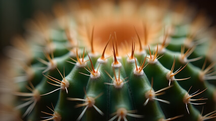 Prickly Pear Cactus: Macro Botanical Close-Up