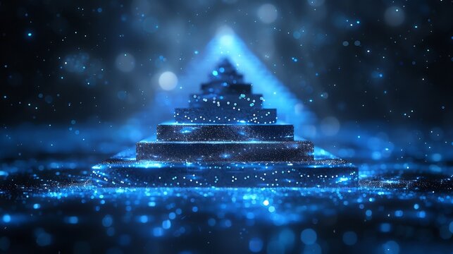 Glowing prototype of Maslows hierarchy of needs a corporate setting visually structured in a high resolution blueprint of career growth and motivation