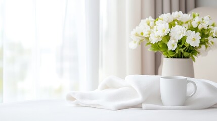 Cozy morning ambience, tranquil interior