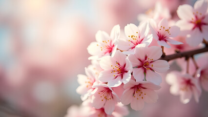 Obraz premium Delicate Cherry Blossoms in Full Bloom Beauty