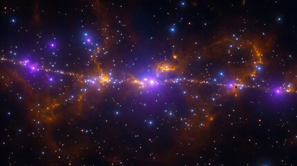 A beautiful image displays celestial formations across dark space