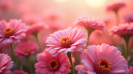 Obraz premium Radiant Bloom: A Symphony of Pink Gerberas
