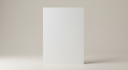 Blank White Vertical Rectangle Mockup Perfect for Branding and Design Presentations