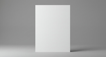 Clean Minimalist White Vertical Rectangle Mockup for Branding Design