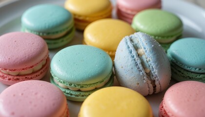 Obraz premium Colorful Assortment of Macarons