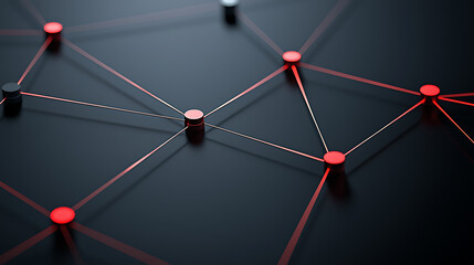 Dynamic network visualization of data connections digital space digital art abstract aerial view technology for insights