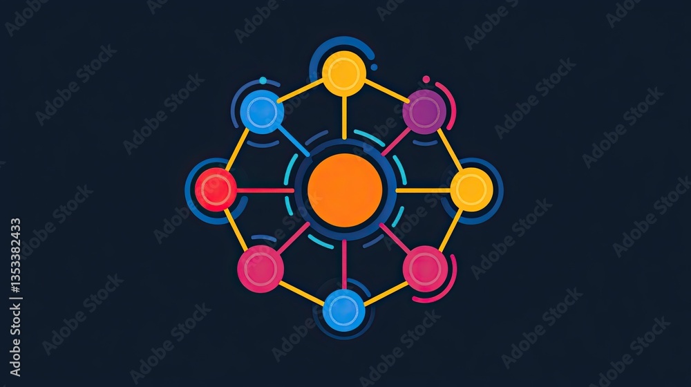 Poster a worldwide icon representing global networks and interactions.