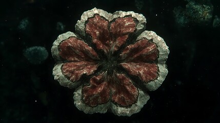 Fototapeta premium A detailed overhead close up of an abstract floral design