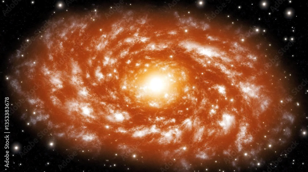 Wall mural an artistic rendering of a swirling galaxy in deep space
