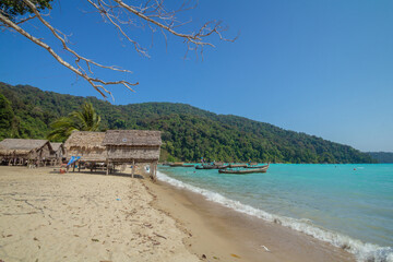 The Moken are one of the water people who have lived on the Surin Islands in Phang Nga Province for hundreds of years. They live in a way that relies on nature, catching fish in the sea for a living