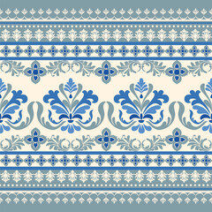 Ethnic  floral Ethnic  Pattern Ikat pattern Ethnic Pattern.Border  floral Aztec embroidery border seamless patterns.
