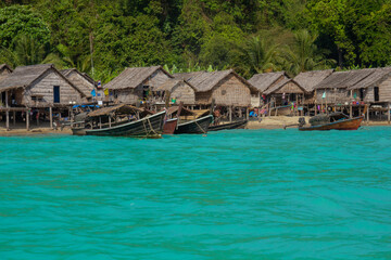 The Moken are one of the water people who have lived on the Surin Islands in Phang Nga Province for hundreds of years. They live in a way that relies on nature, catching fish in the sea for a living