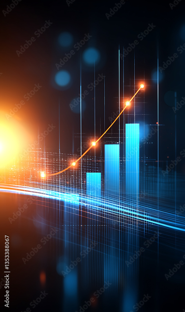 Aufkleber analyzing business growth trends through data visualization in modern technology environments