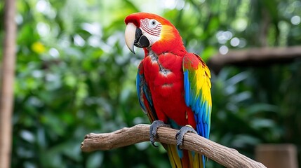 Fototapeta premium Scarlet Macaw Tropical Bird Wildlife Nature