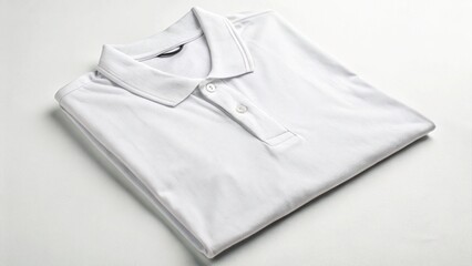 Blank white polo shirt mock up, on white backgound