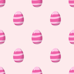 Easter egg seamless pattern vector illustration.