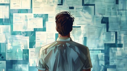 High quality corporate illustration of manager effectively delegating tasks to employees using project management tools and clear role assignments