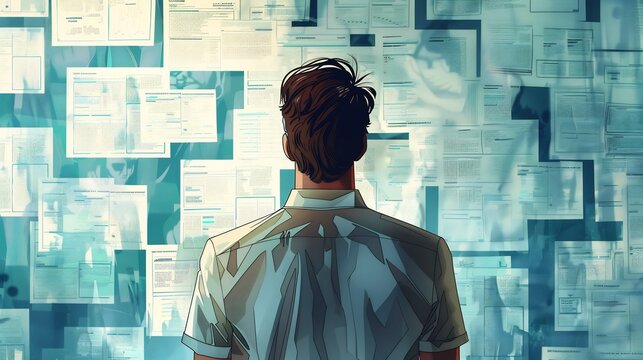 High quality corporate illustration of manager effectively delegating tasks to employees using project management tools and clear role assignments