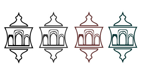 Fototapeta premium Star Moon Icon, Lantern icon ,mosque icon, islamic icons, ramadan kareem, islamic logo, ramadan mubarak. 