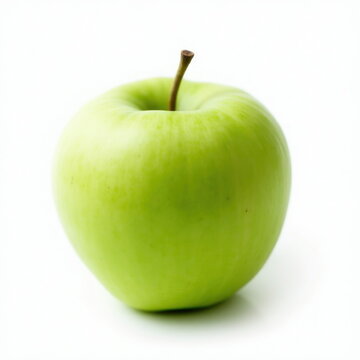 Fresh Green Apple Isolated on a Bright White Background. Generative AI