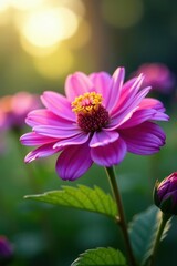 Obraz premium Vibrant pink & purple flower cluster, sunlight, cluster, sunlight, bloom