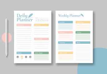 Daily And Weekly Planner Layout