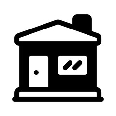 House Glyph Icon. Single icon, glyph vector icon