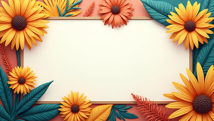 Fototapeta premium Inspirational smoke free journey border frame with copy space for World No Tobacco Day concept as Inspirational elements depicting a smoke free journey forming a border with copy space for World No To