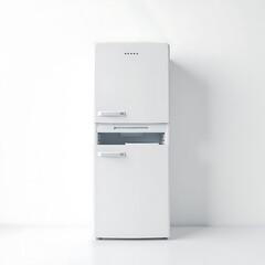 modern refrigerator isolated on white