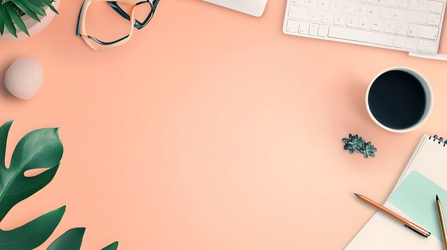 Minimalist desk setup with tech gadgets for a sleek productivity influencer aesthetic design
