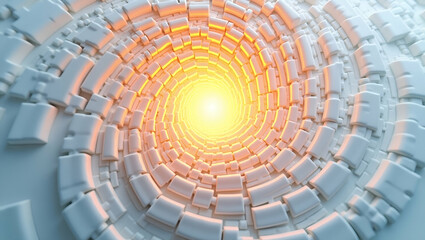 Futuristic Multi-Layer Tile Concept with Radiant Color Gating