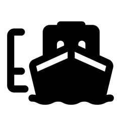 Harbor Simple Glyph Icon. Single icon, glyph vector icon	
