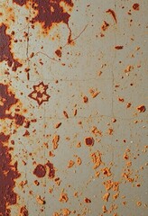 Distressed, heavily textured metal surface with rust and scratches, detail, rust