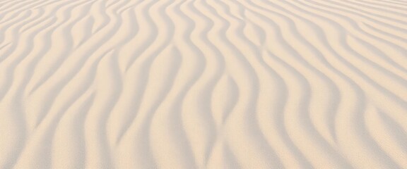 Fototapeta premium Fine, pale sand sculpted into gentle, wave-like ripples, light sand, sandy, landscape