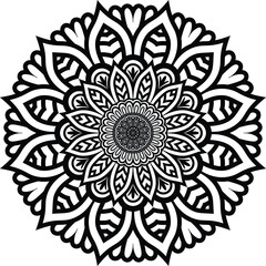 Beautiful floral pattern mandala art isolated on a white background, decoration element for meditation poster, yoga, banner, henna, invitation, cover page, design element mandala art, vector art