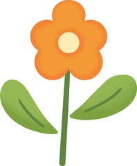 Collage of orange flowers with yellow stamens