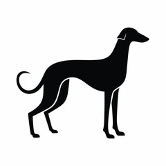 GreyHound dog icon silhouette vector illustration