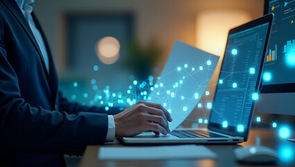 Fototapeta premium Efficient Document Management: Online Database Solutions for Business