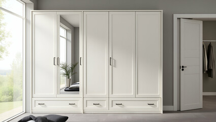 Stylish Home Storage Solutions: Modern Flat Set of Dressing Room Wardrobes for Organized Interiors - Cute Vector Illustrations for Smart Business Concepts