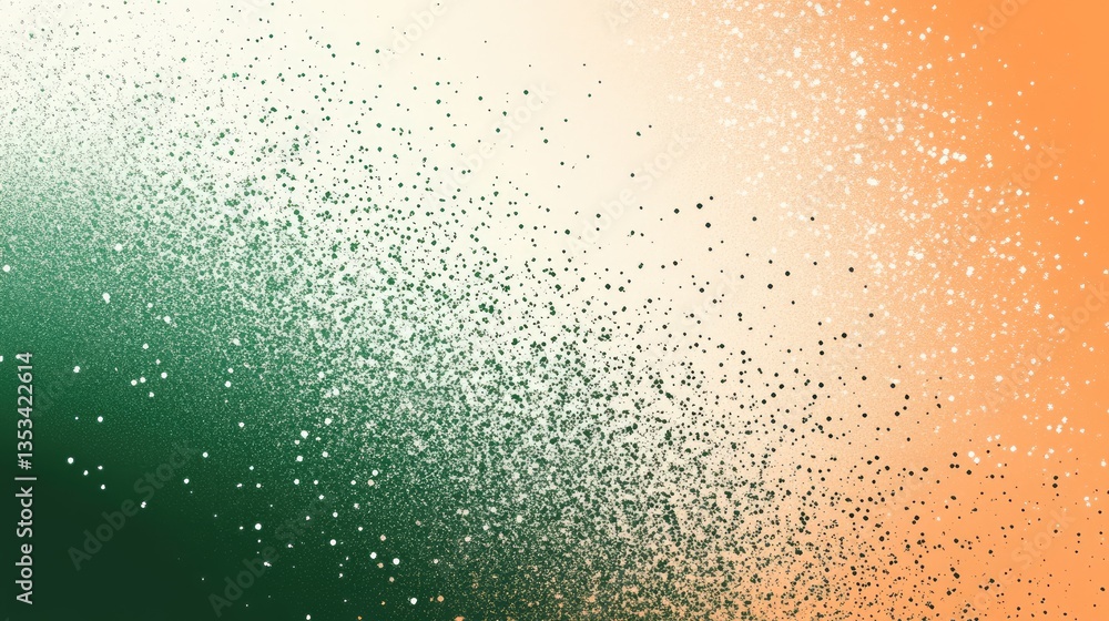 Poster abstract gradient background featuring a blend of orange, white, and green tones with a textured pat