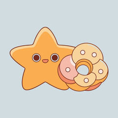 Funny cartoon owl head vector illustration with a cute smile