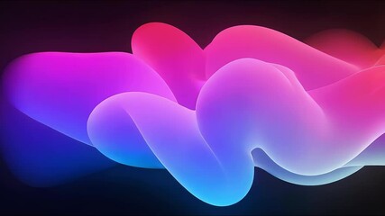 Fluid Shape Flowing with Colorful Gradient Light in Smooth Motion