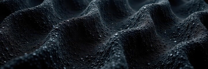Black sponge seamless texture Close-up, highly porous surface , foam texture, seamless pattern